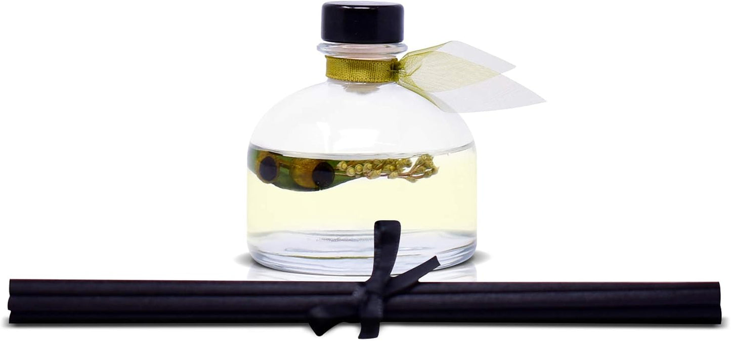 LOVSPA Eucalyptus Reed Diffuser Set for Home, Revive Fresh Eucalyptus, Sage, Citrus & Mint Scent Diffuser with Sticks for Bathroom Shelf Decor Accessories, Top Aromatherapy Gift for Women
