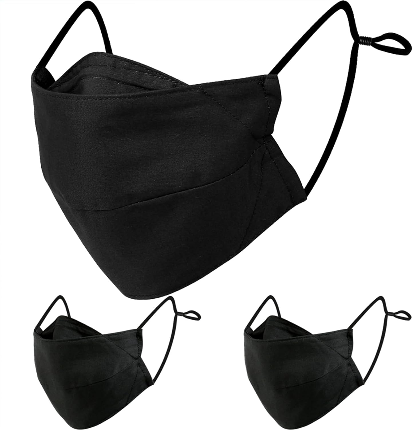BASE CAMP Reusable Cloth Dust Face Masks 100% Cotton Washable Adjustable Breathable Fabric Mask with Filter Pocket