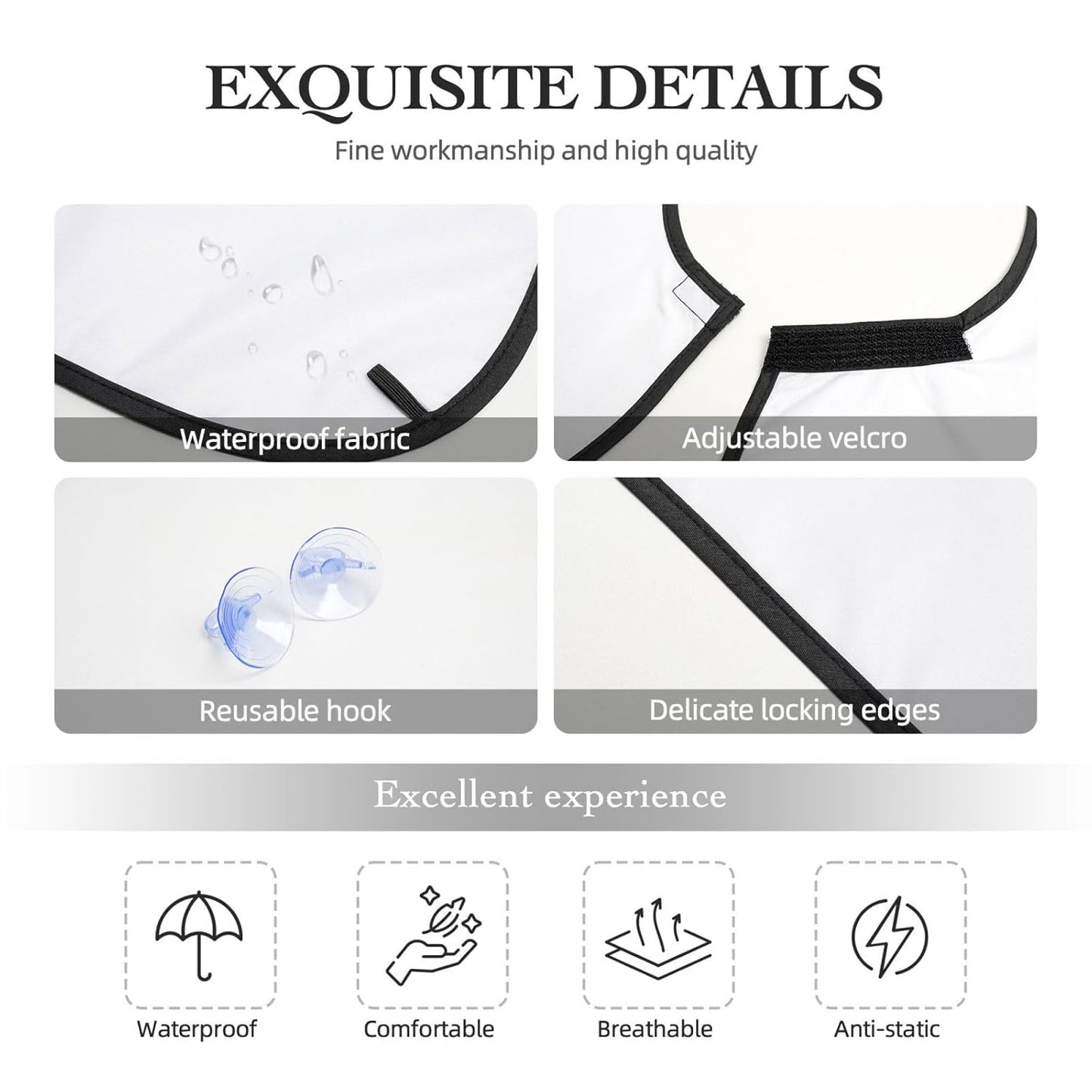 Cat Eye Beard Bib Apron, Beard Hair Catcher For Men Shaving, Waterproof With Suction Cups