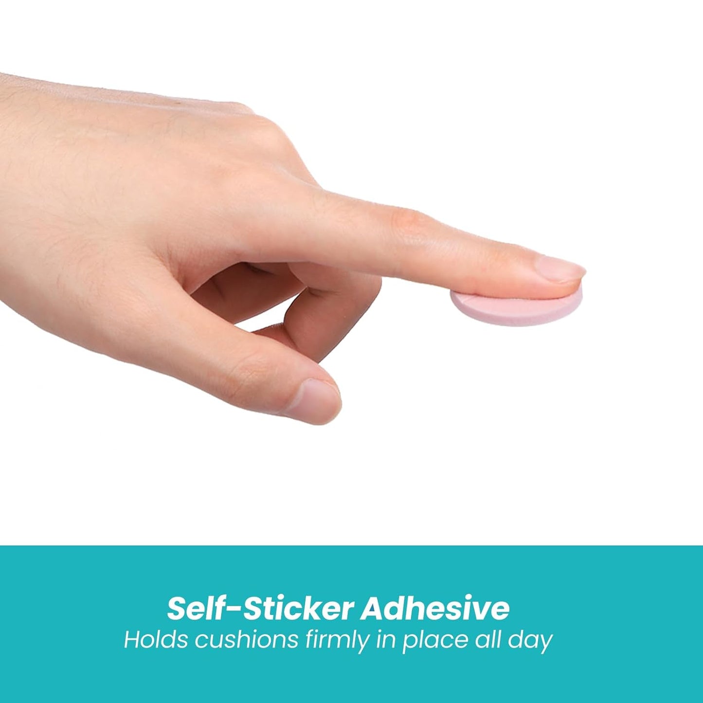 Callus Cushions for Bottom of Foot - Round Foam Padding with Water-Resistant Self-Stick Adhesive - Corn Cushions for Toes and Feet, Reduce Pain, Pressure and Friction from Shoes (Pink, 64 Count)