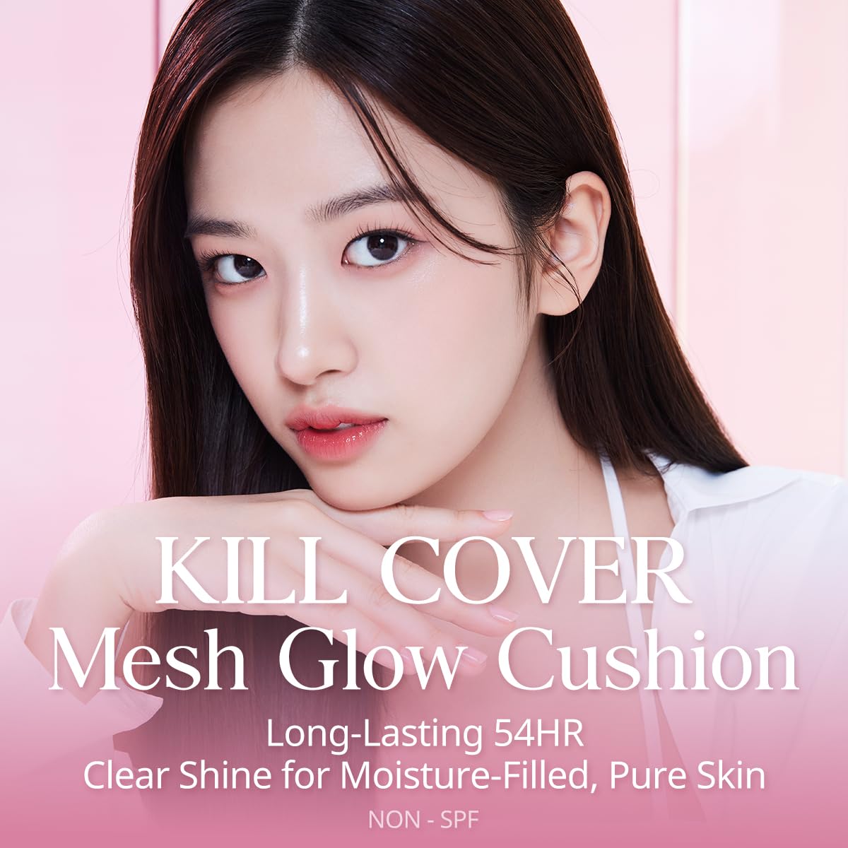 CLIO Kill Cover Mesh Glow Cushion Foundation ([Refill Included] 15g*2, 21C LINGERIE), Glass Skin, Long-Lasting, Lightweight, Buildable Coverage, Glowy Skin Makeup