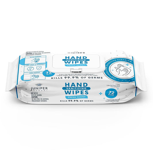 1 Pack Hand Sanitizing Wipes, Alcohol Free 72 Count Disposable Hand Sanitizer Wipes, Fresh Scent, Lint Free & Durable
