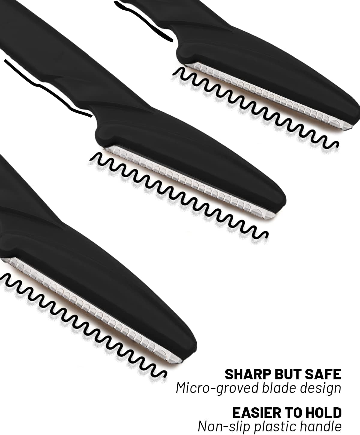 MoHern Dermaplaning Tool for Face, 30 Pcs Dermaplane Razor for Face, Multipurpose Face Razors for Women and Men, Black