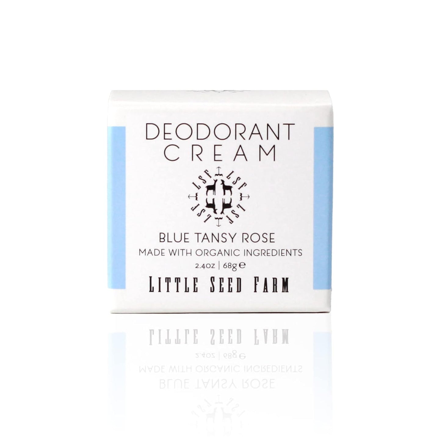 Little Seed Farm All Natural Deodorant Cream - Blue Tansy Rose - Aluminum Free Deodorant for Women or Men, Net Wt. 2.4oz | 68g