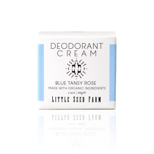 Little Seed Farm All Natural Deodorant Cream - Blue Tansy Rose - Aluminum Free Deodorant for Women or Men, Net Wt. 2.4oz | 68g