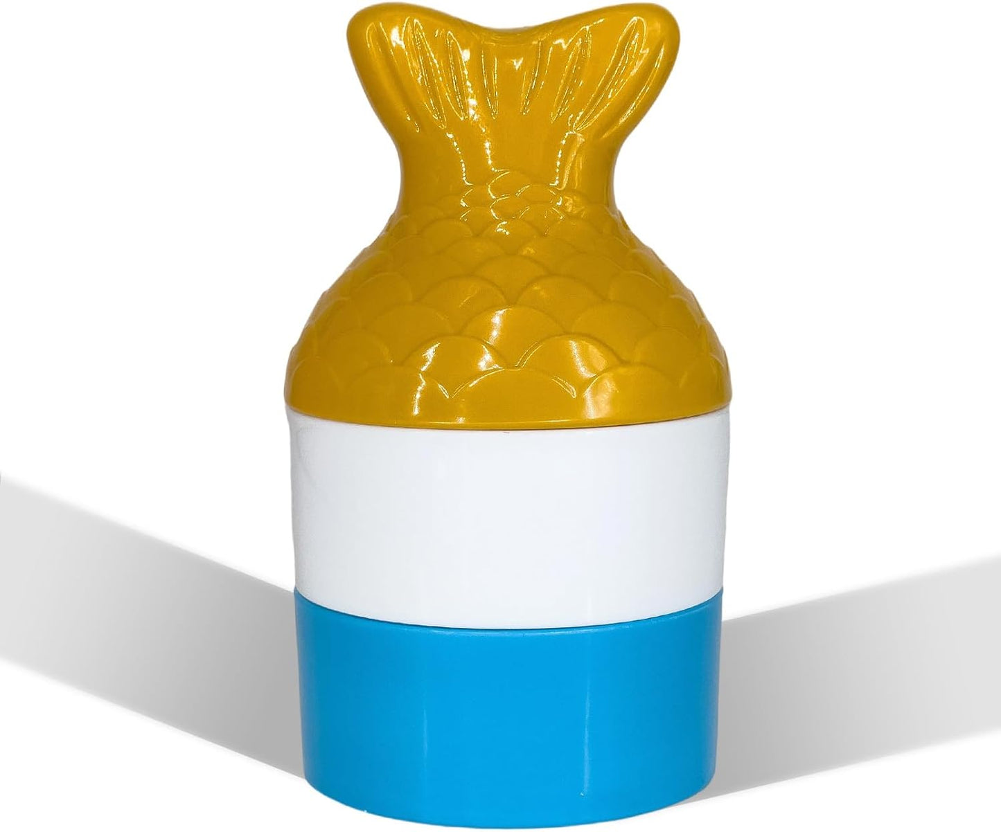 Sunscreen Applicator, Blue Fish Refillable Roll on Sponge Sunscreen Holds 2.5fl oz For Kids Women Men Outdoor Mess Free Portable Travel