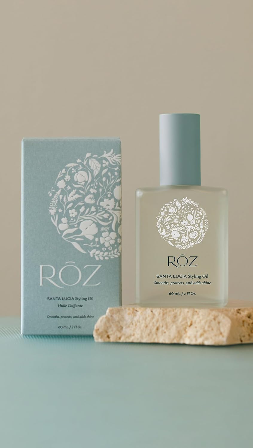 RŌZ Santa Lucia Styling Oil - Lightweight, Nourishing Hair Oil, a Foundation for Daily Styling, Frizz Control and Shine - Heat Protectant, Vegan, for All Hair Types - 2 Fl.Oz / 60 ml