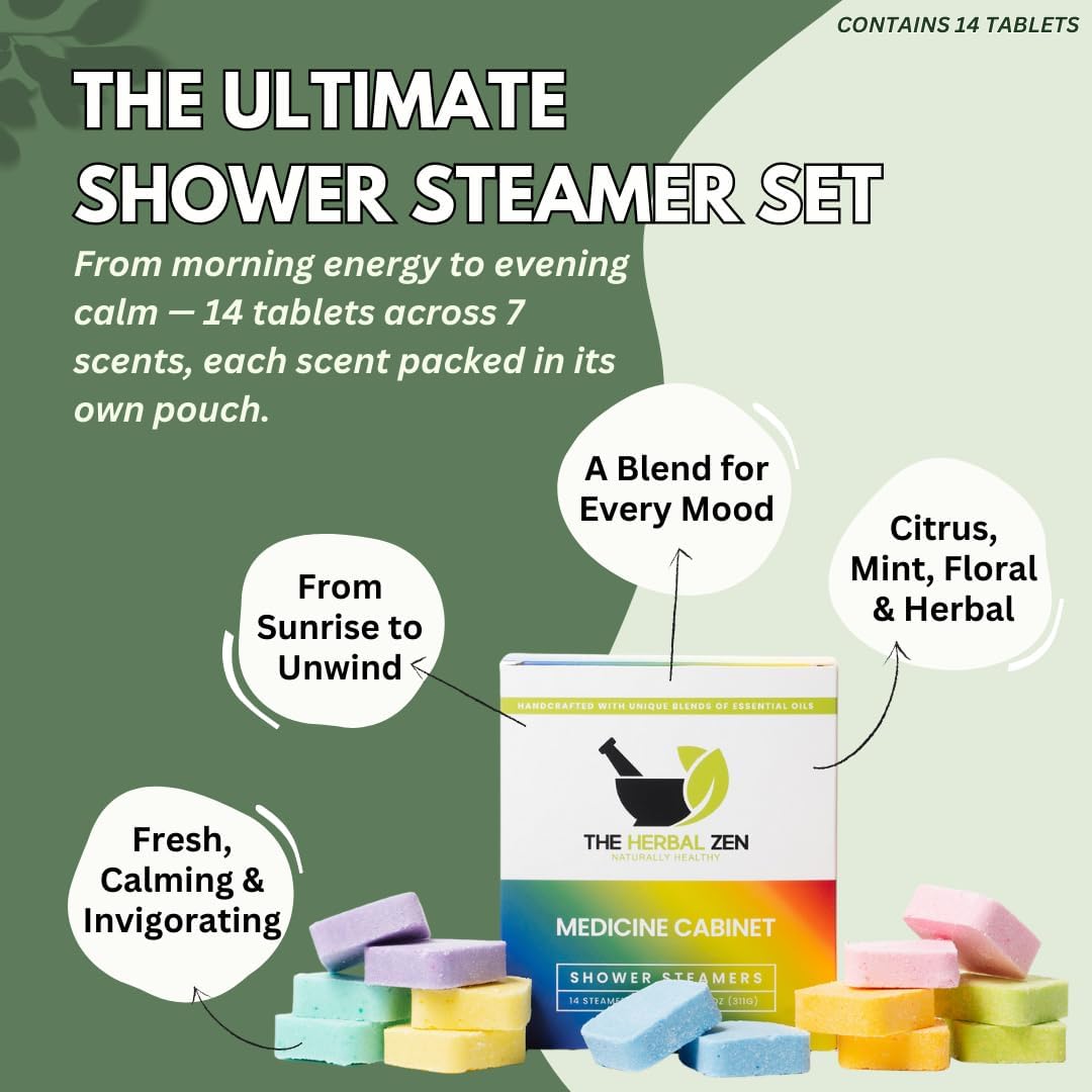 Shower Steamers Aromatherapy Tablets – Variety Pack - Shower Bombs Aromatherapy Made in USA – Self Care Gifts for Women and Men – Natural Essential Oils – Adult Christmas Stocking Stuffers (14 Pack)