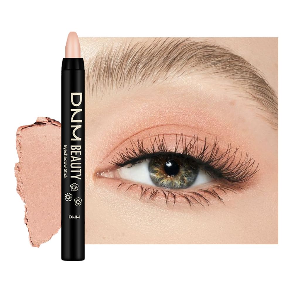 evpct Nude Pink Matte Cream Eye Shadow Sticks Brightener Pencils for Women, Nude Pink Silky Eyeshadow Applicator Stick Pen Waterproof, Blendable Crease-Proof Stick Eyeshadow Matte Eye Makeup 68