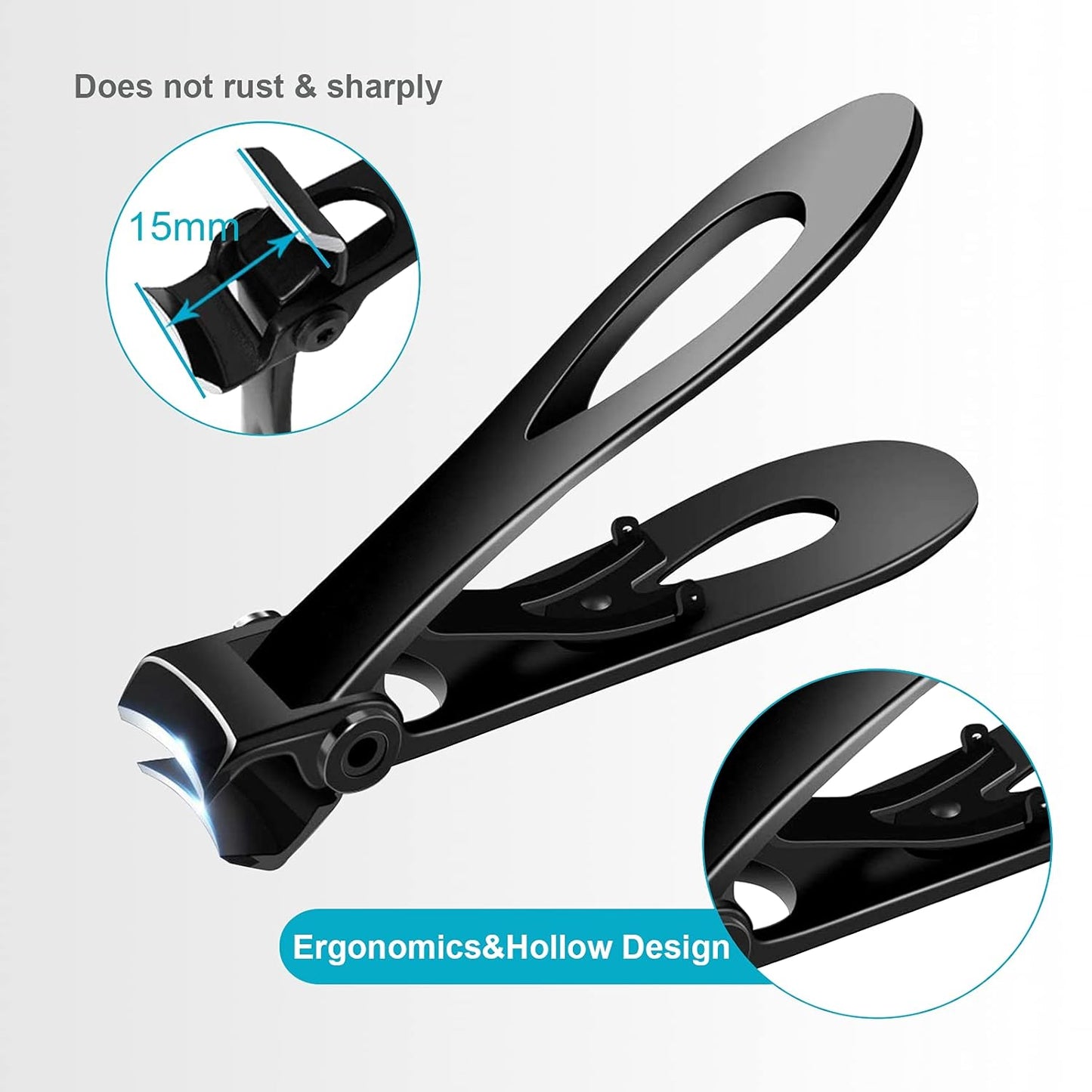 Thick Toenail Clippers, Podiatrist Toe Nail Clippers for Ingrown & Thick & Men & Seniors Toenail and Nail Surgical Grade Stainless Steel Toenail Trimmer Nipper (Grey)