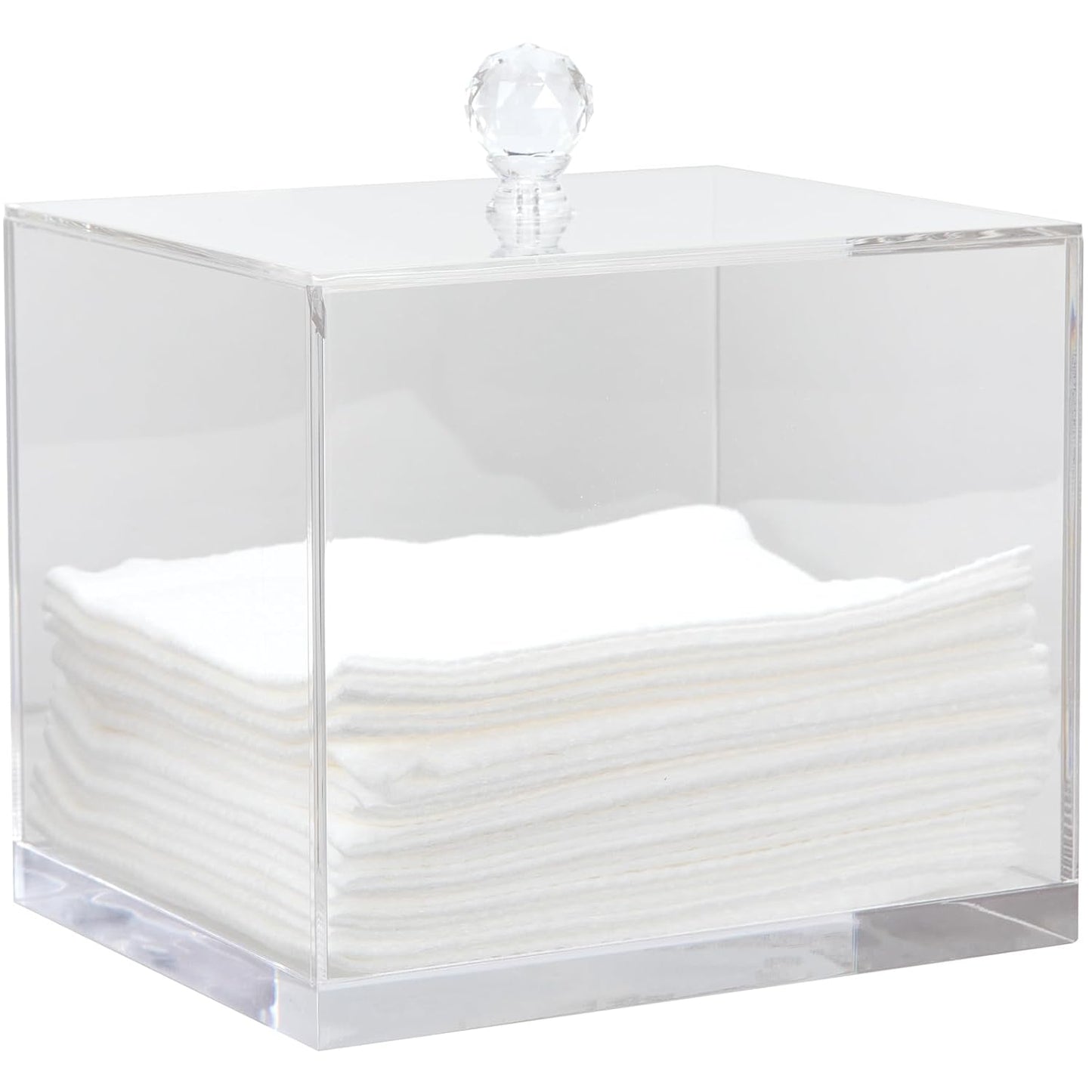 ForPro Premium Pure & Simple XL Facial Towel Acrylic Holder, Holds 50 Pure & Simple XL Facial Towels, Disposable Makeup Remover Dry Wipe Holder
