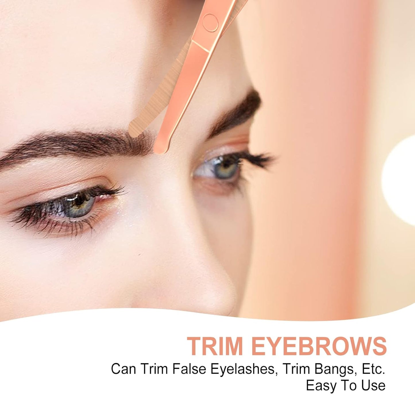 Small Scissors With Round Tip Design for Eyebrow, Nose Hair, Eyelashes, and Mustache Trimming - Gold