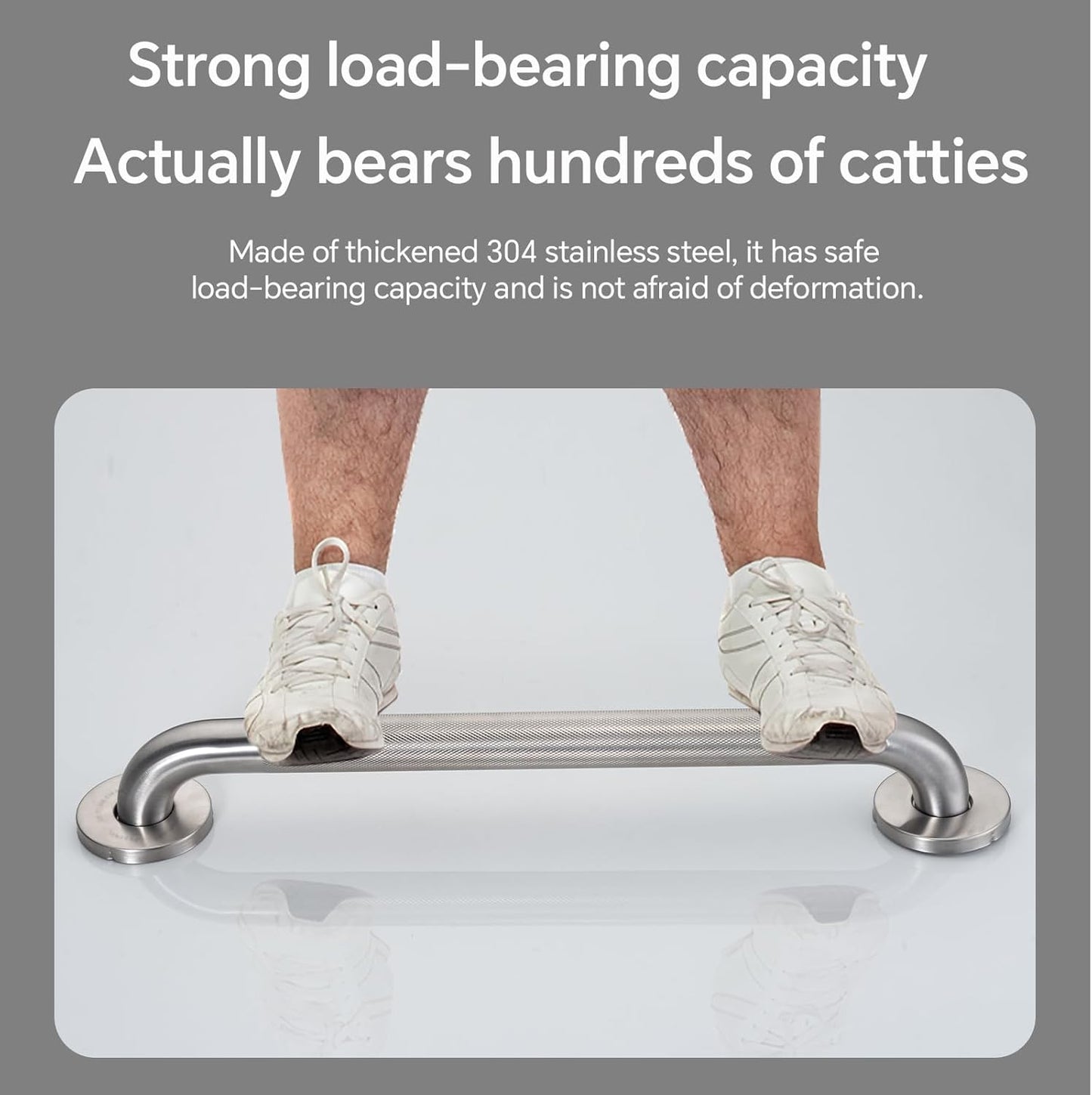 Joyrain 16-inch Bathroom Safety Grab Bar - 500lb Weight Capacity ADA Certified Anti-Slip Handle for Shower/Tub/Toilet, Elderly & Disabled Assist (Knurling, 36 inch)