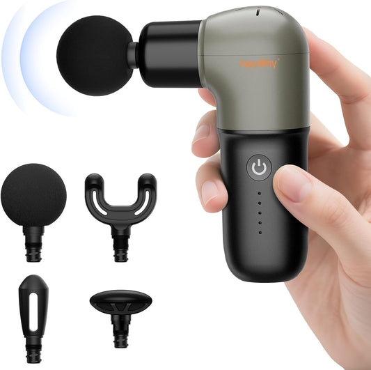 Super Mini Massage Gun, Deep Tissues Percussion Muscle Massager, Compact Sports Travel Massage Gun, Portable Massager Gun for Gifts for her him, Black