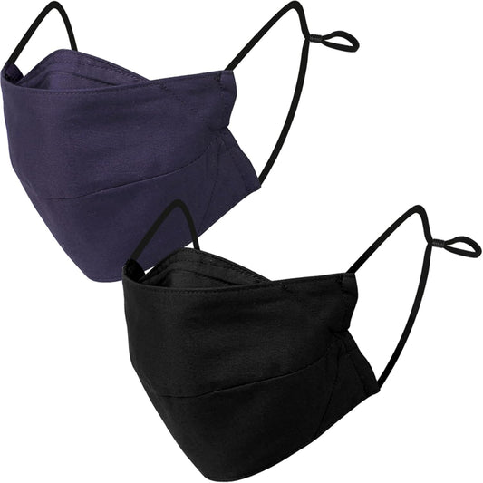 BASE CAMP Reusable Cloth Dust Face Masks 100% Cotton Washable Adjustable Breathable Fabric Mask with Filter Pocket
