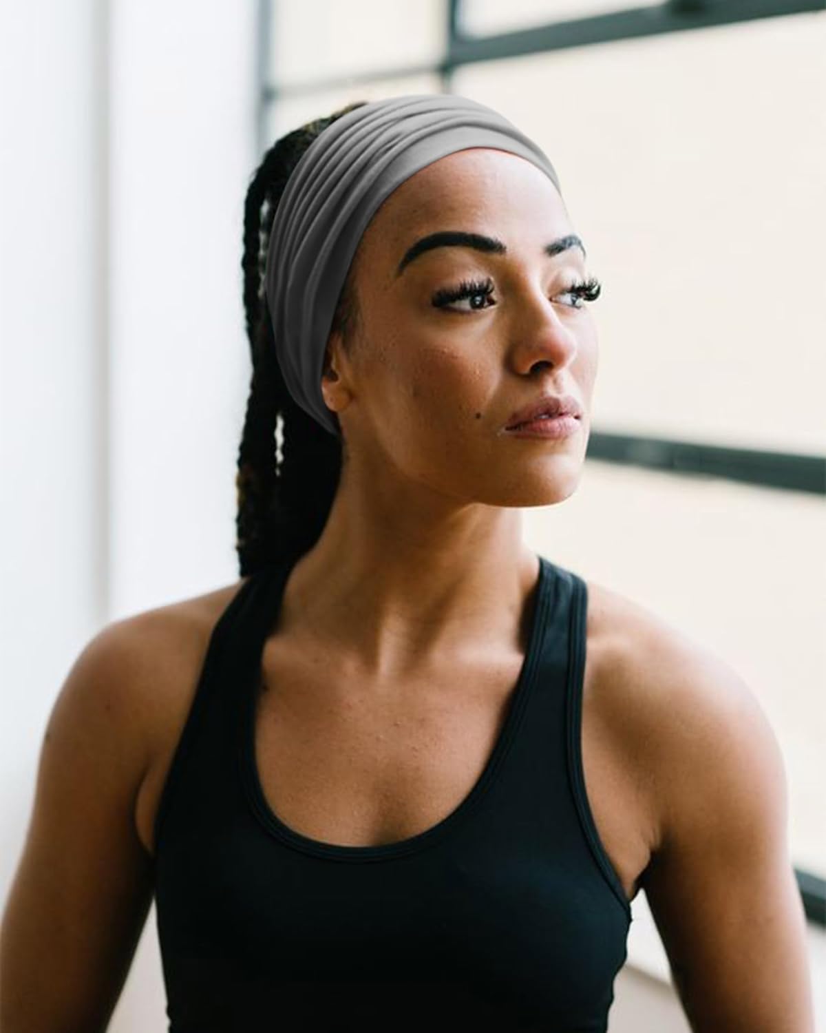 Extra Wide Headbands for Women Large Turban Headband Non Slip Boho Elastic Hairband Hair Twisted Knot Head Bands Accessories