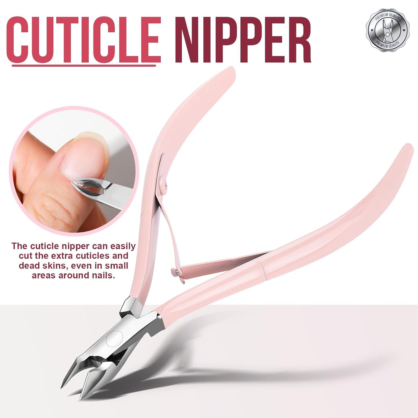 FANDAMEI Cuticle Kit, 4 PCS Nail Care Kit, Cuticle Trimmer, Cuticle Nippers, Ingrown Toenail Removal Kit, Cuticle Clippers, Cuticle Pusher, Nail Cuticle Trimmer, Manicure and Pedicure Kit, Nail Tools