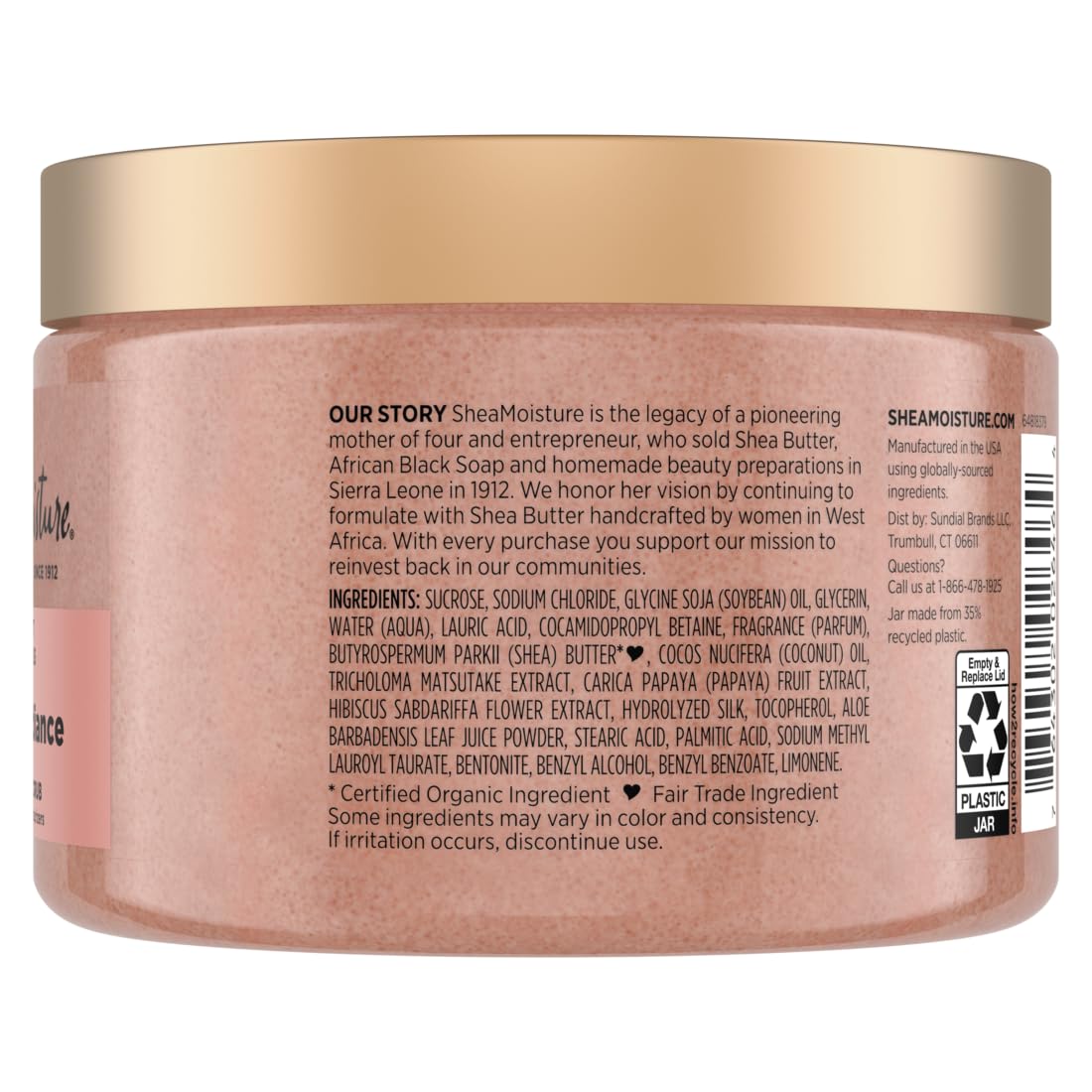 SheaMoisture Shea Sugar Body Scrub For Glowing Radiance Coconut Hibiscus Glowing Radiance Body Scrub With 24h Shea Moisture Nutrients 12 oz