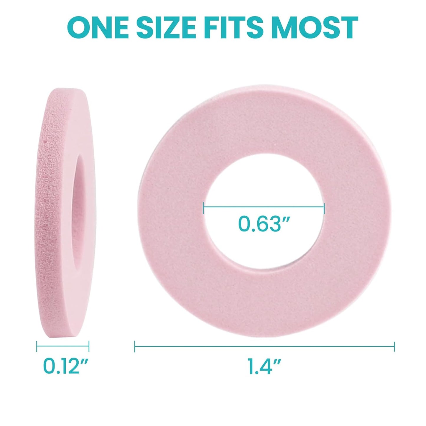 Callus Cushions for Bottom of Foot - Round Foam Padding with Water-Resistant Self-Stick Adhesive - Corn Cushions for Toes and Feet, Reduce Pain, Pressure and Friction from Shoes (Pink, 32 Count)