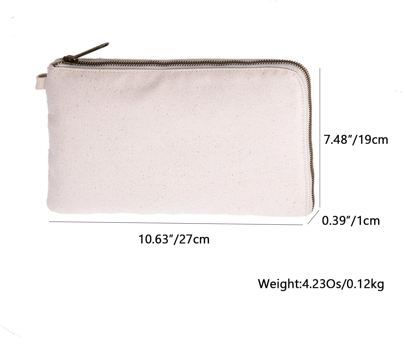 Zipper Pouch Storage Bag Simple and Stylish Women's Cosmetic and Travel Bag (Beige-improved-10)