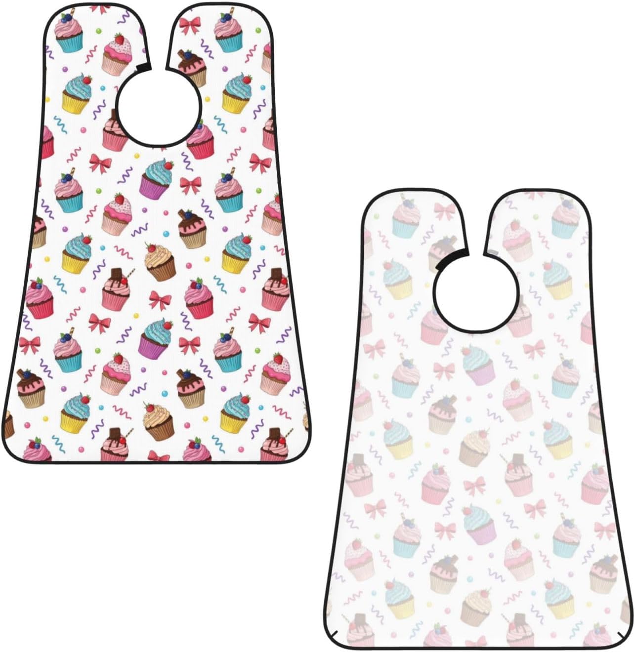 Waterproof Beard Trimming Bib, Non-Stick Hair Catcher for Men Shaving, Grooming Apron for Husband Dad, Sunmmer Colorful Ice Cream Cake Shave Bib