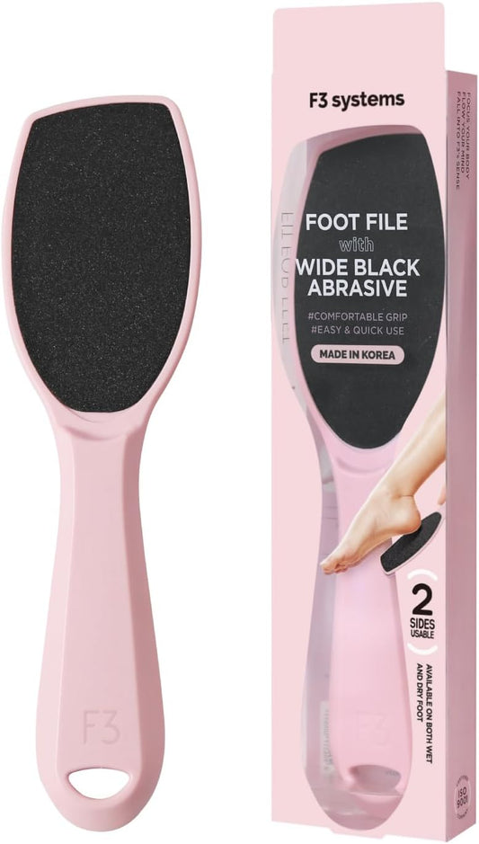 Wide Emery Foot File(Pink), Double-Sided Pedicure Tool, Colossal Professional Foot Scrubber for Men & Women, Effective for Cracked Heel, Callus Remover