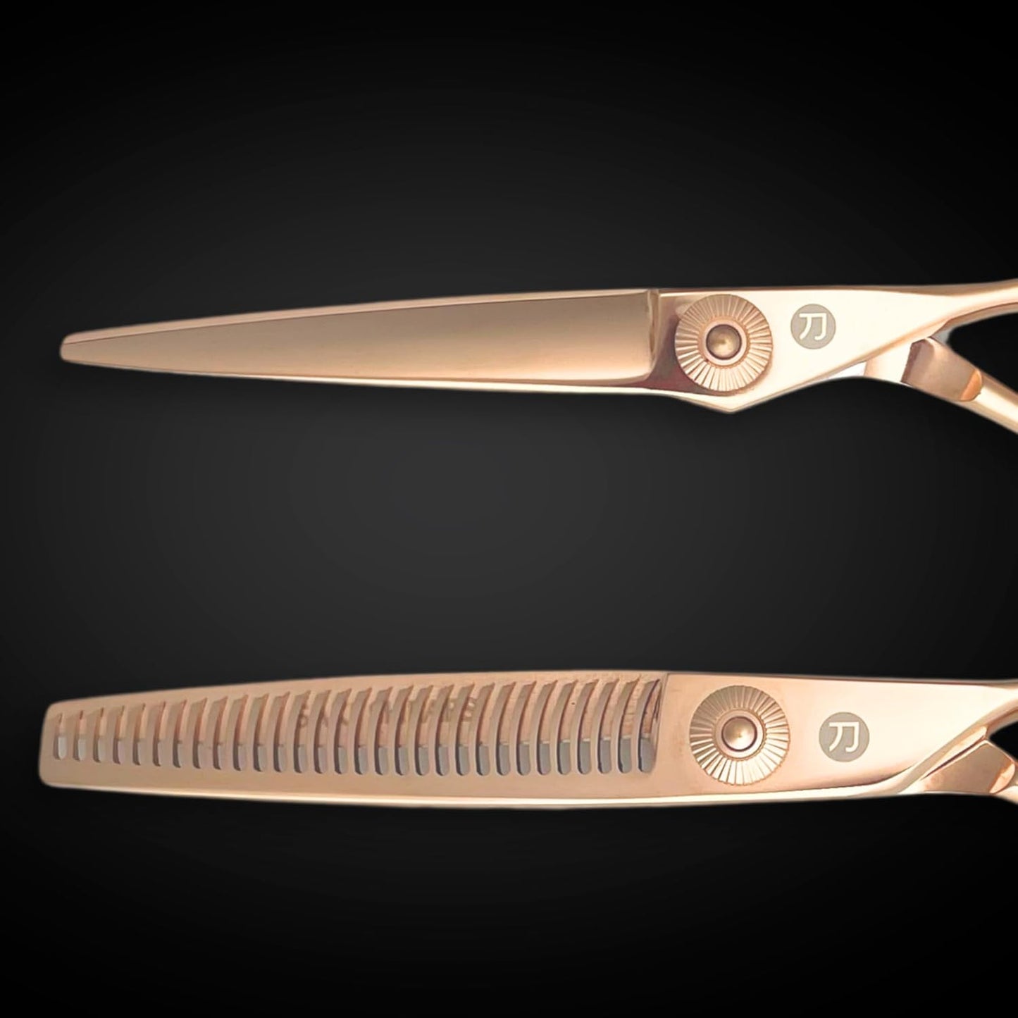 Gold Hair Shears Set for Professional Hair Cutting - Scissors and Thinning Shears - Saki Shears Tsuru