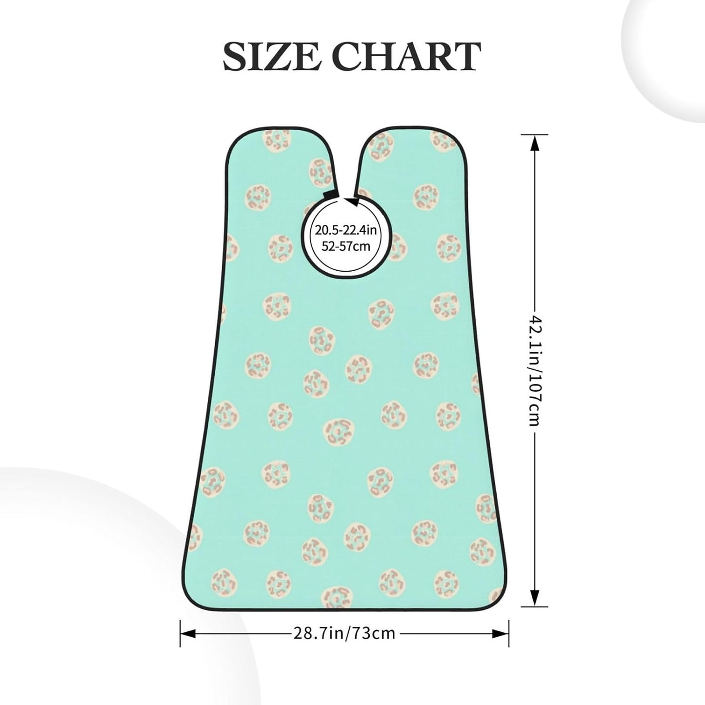 Beard Trimming Hair Catcher, Blue Mint Green Gold Leopard Print Shave Bib, Non-Stick Bib Apron Waterproof, Shaving Tool for Men for Husband Father’s Day