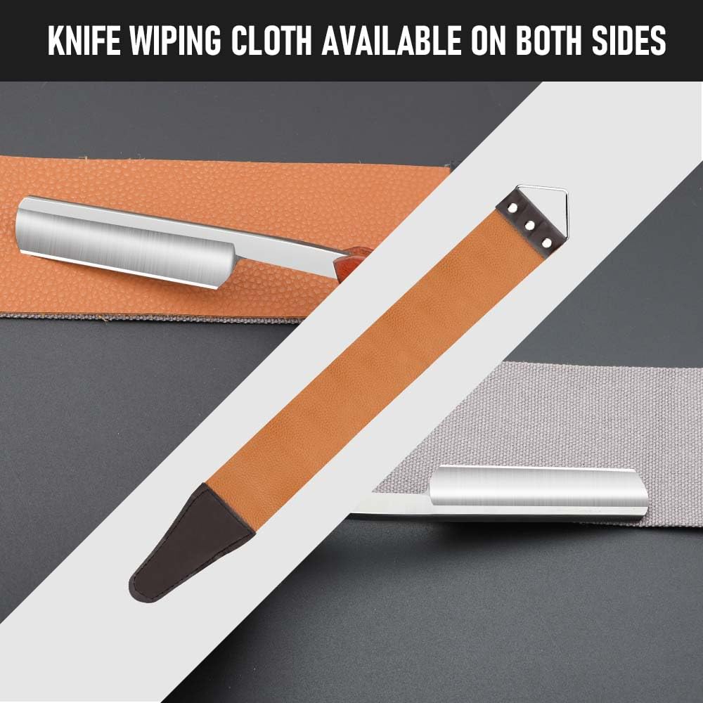 Premium Stainless Steel Shaver Razor with Shaving Strop for Men，Professional Straight Edge Barber Razor,Straight razors for men, Home & Salon Grooming Using (NO.191)