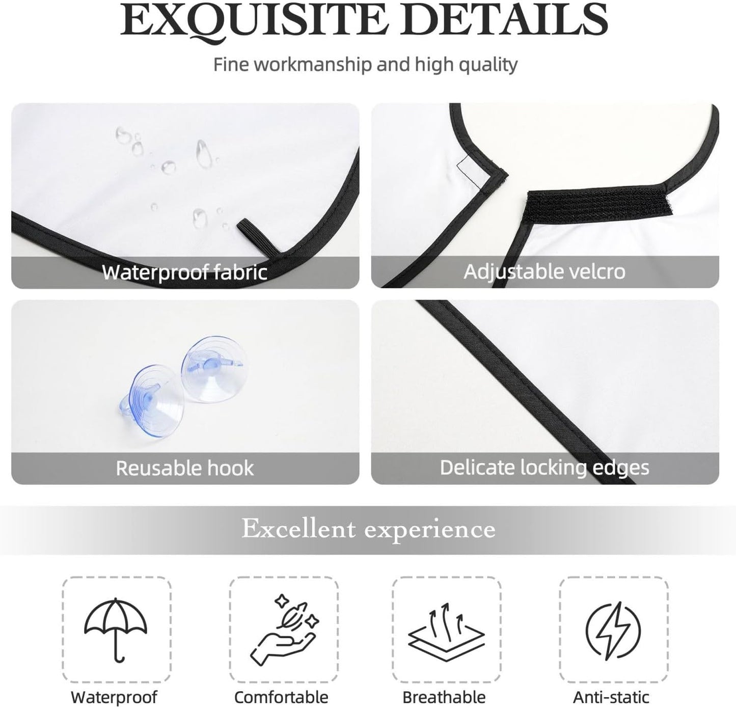 Non-Stick Beard Bib for Shaving, Pink Gold Marble Ink Art Painting Watercolor Shave Bib, Waterproof Hair Catcher with Suction Cups, Grooming Apron Men Husband