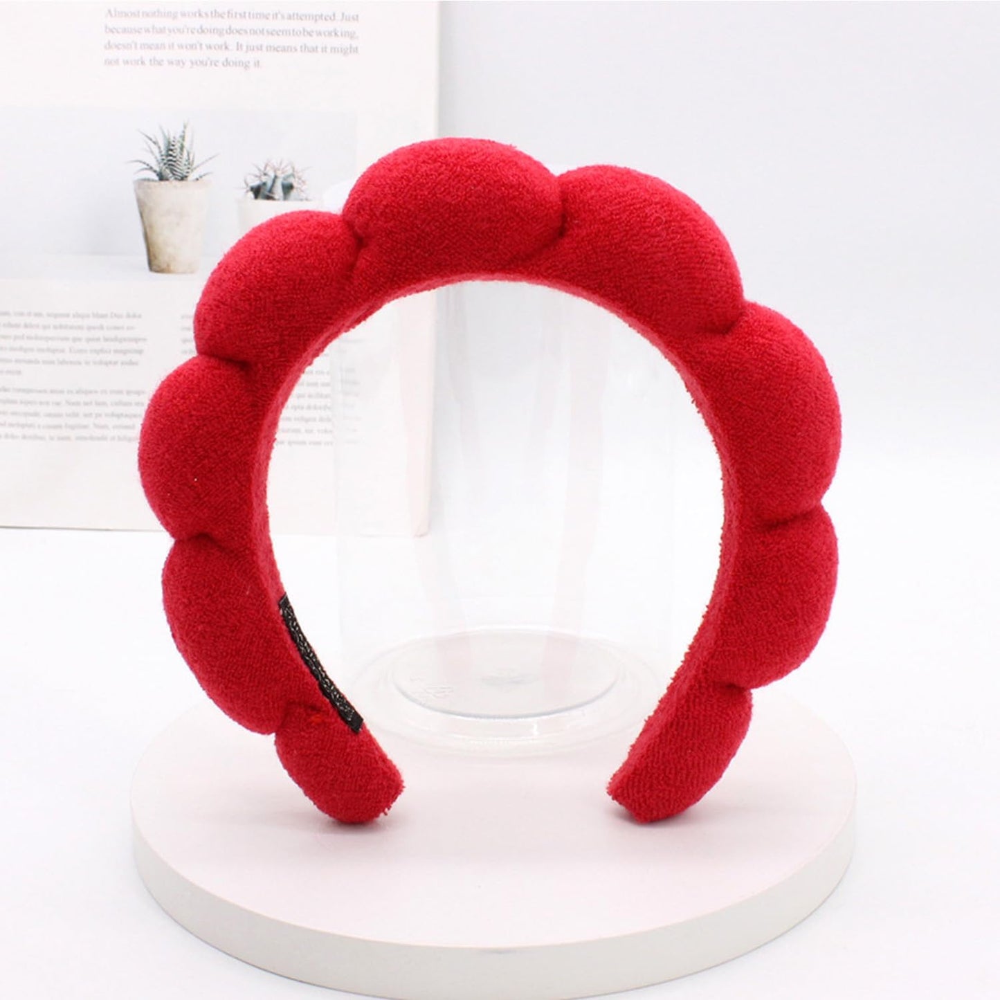 Spa Headbands for Washing Face Makeup Skin Care Headband Women Bubble Facial Beauty Headbands Puffy Shower Towel Band Hair Headband