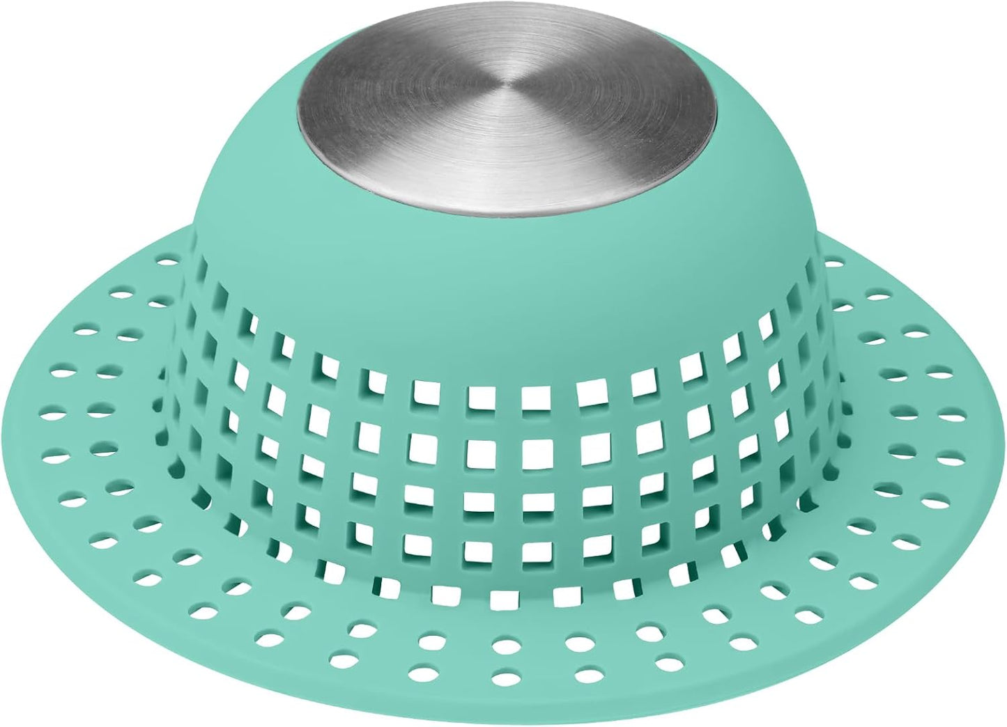 Shower Drain Hair Catcher, Bathtub Drain Cover Foldable Silicone Shower & Tub Protector for Pop-Up & Regular Drains