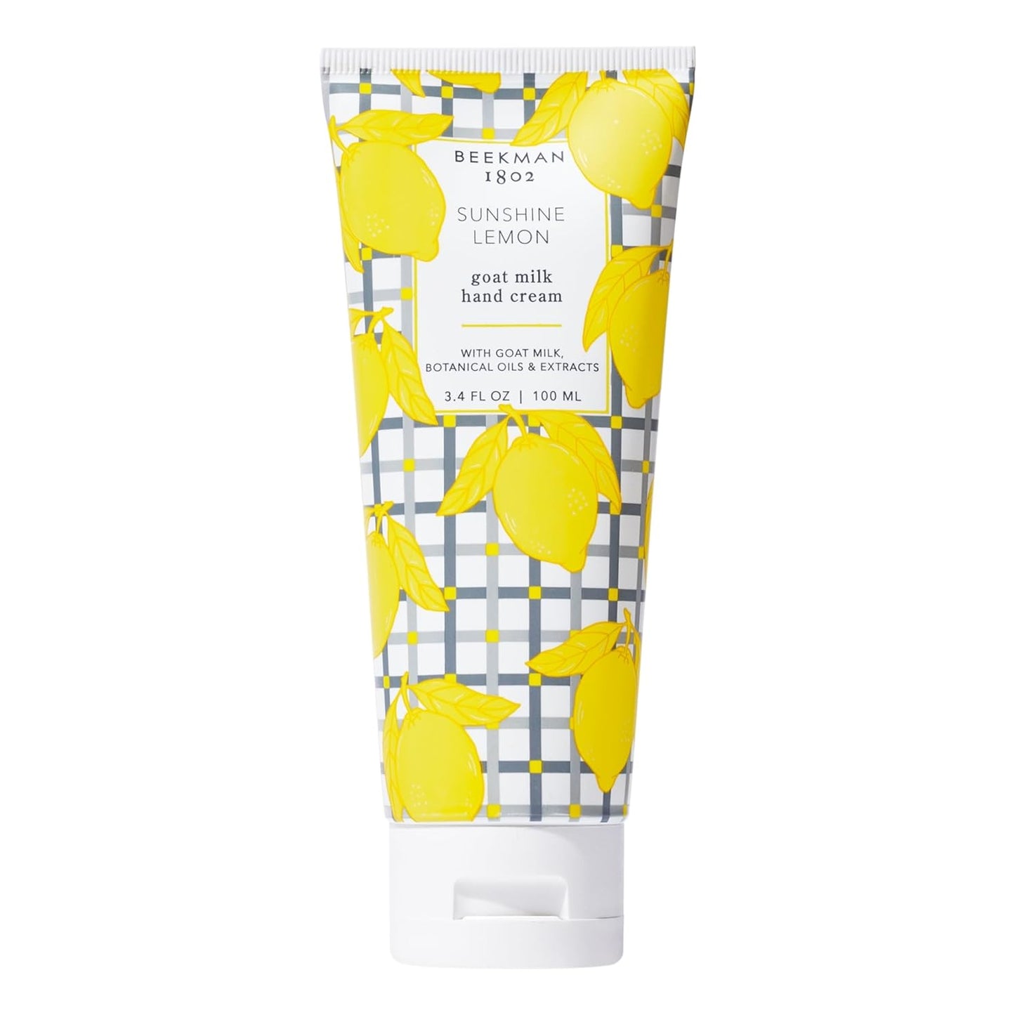 Beekman 1802 Sunshine Lemon Hand Cream - Scented - 3.4 fl oz - Nourishes, Hydrates & Repairs - With Goat Milk, Shea Butter & Glycerin - Non-Greasy - No Irritation - Good for Sensitive Skin