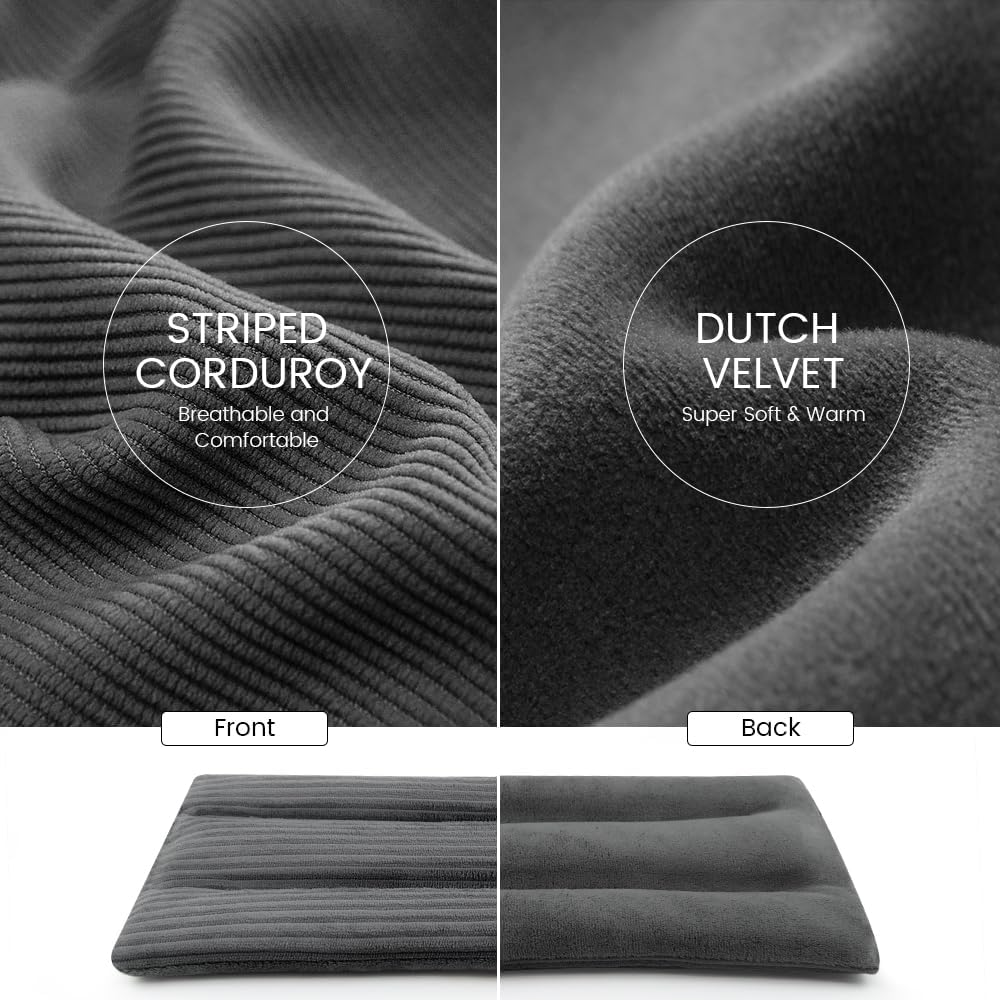 Microwave Heating Pad 6 x 12 Heating Pad Microwave, Microwave Bean Bag Heating Pad for Neck and Shoulders, Moist Heat Pack Pillow Warm Compress for Muscles, Joints, Abdomen (Dark Gray) - 2 Pack