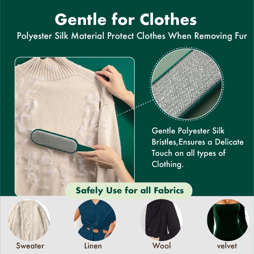 Pet Hair Remover for Clothes -Dog & Cat Hair Remover for Clothes-Better Than Lint Rollers for Pet Hair, Lint Remover Brush, Lint from Clothing, Couch, Furniture, Bedding,Car