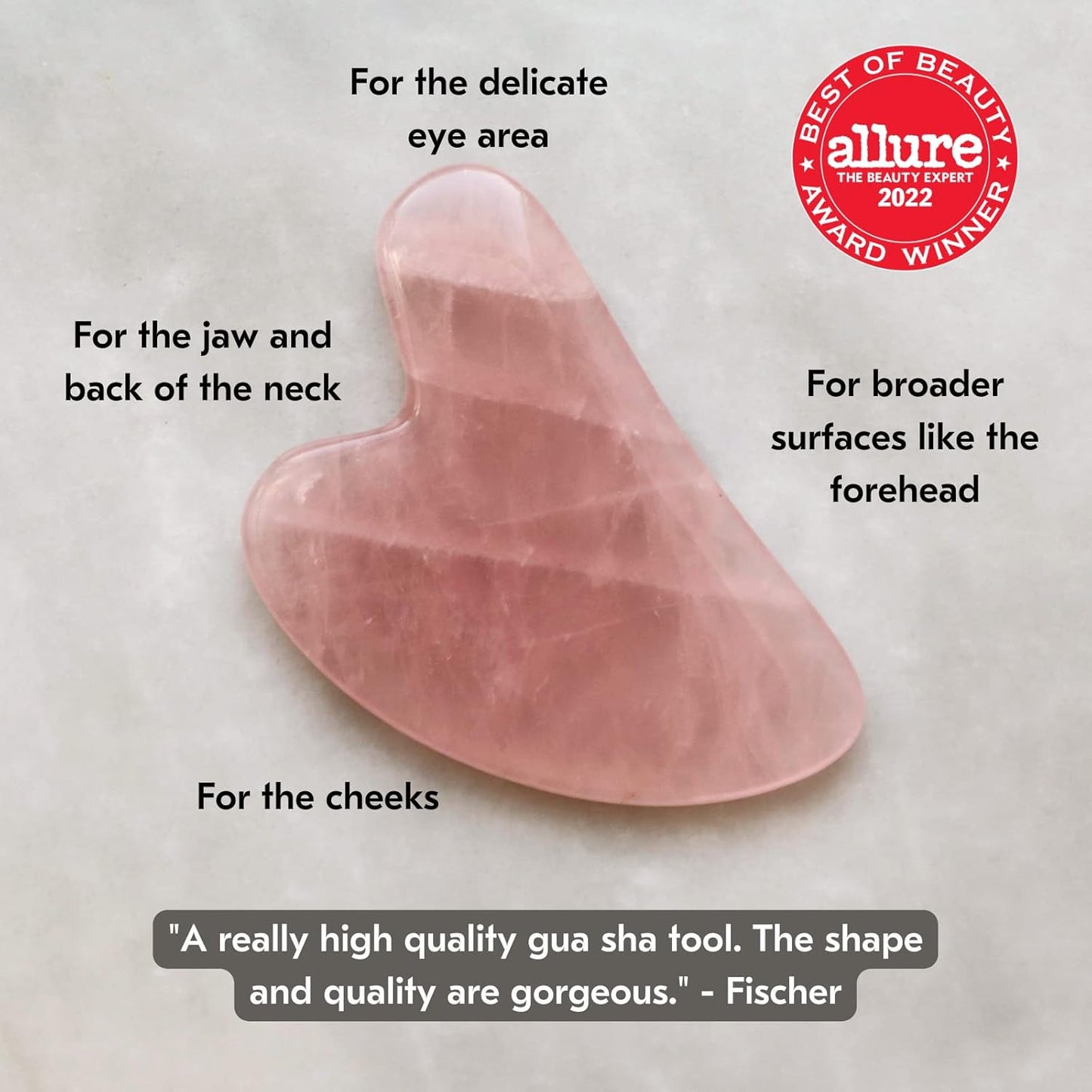 Mount Lai Rose Quartz Gua Sha Facial Tools, Pink Quartz Gua Sha Facial Tools Set and Roller, Guasha Tool for Face to Relieve Muscle Tension and Reduce Puffiness, Anti Aging Skin Care Sets for Women
