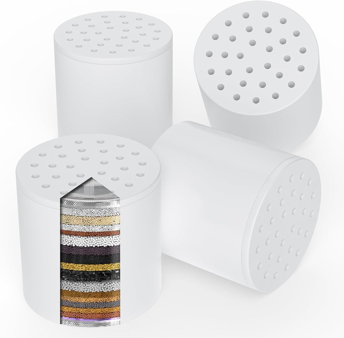 4 Pack*20 Stage Shower Filter Replacement Cartridge for Hard Water Shower Head Filter, Remove Sediment, Heavy Metals, Iron, Other Deposits to Optimize Water Quality (Cartridge Only)