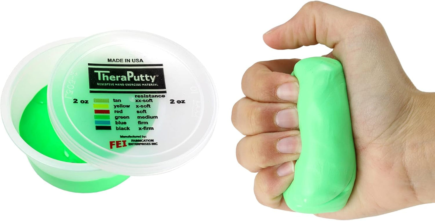 CanDo TheraPutty Standard Hand Exercise Putty For Rehabilitation, Exercises, Hand Therapy, Occupational Therapy, Hand Strengthening, Improve Motor Skills, Stress Relief 2-ounce