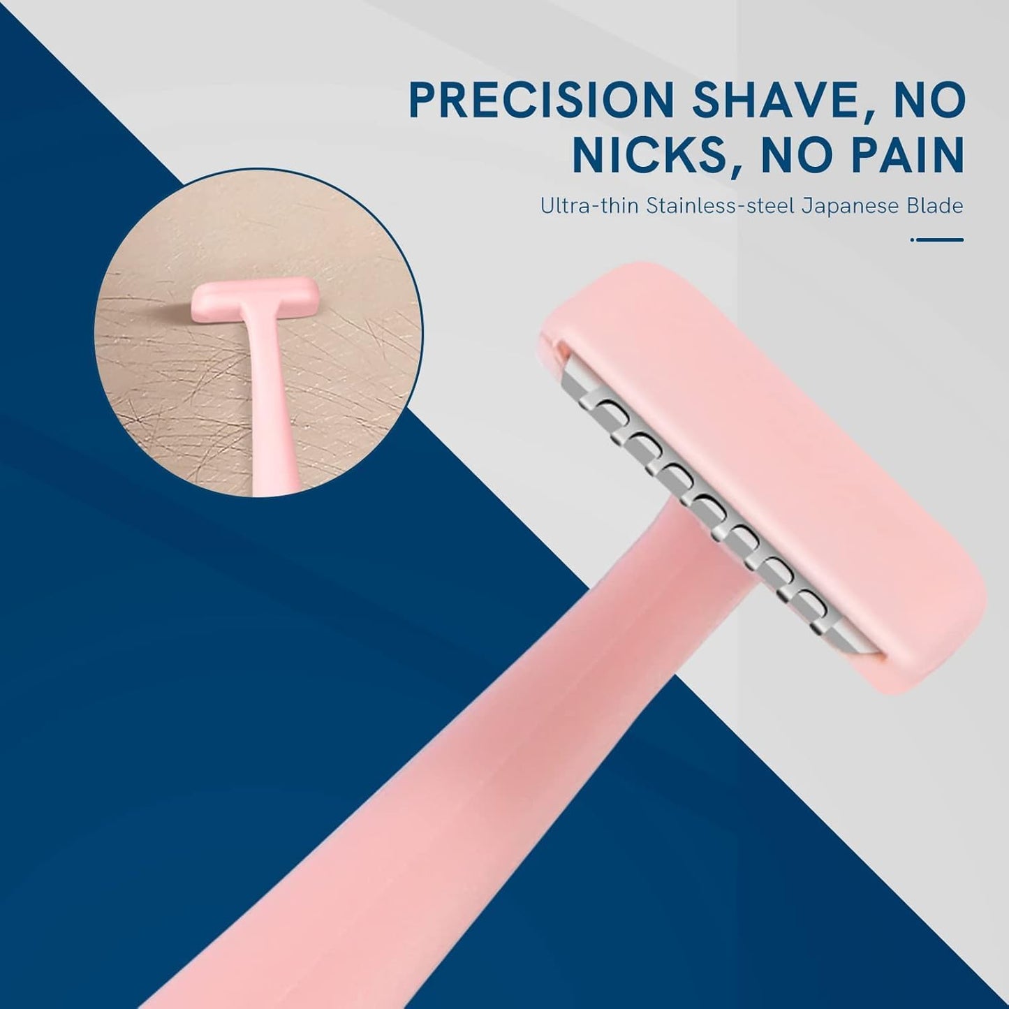 Eyebrow Razors w/Dermaplane Razors Set - Japanese Blades Razors - Small Face Razors for Peach Fuzz and Fine Hair, Multipurpose Exfoliating Dermaplaning Tools for Women and Men