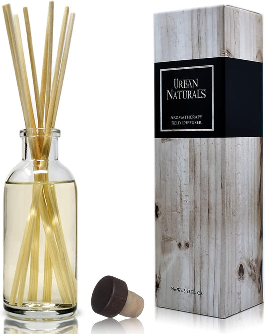 Urban Naturals Vanilla Bean Scented Oil Reed Diffuser Gift Set | Vanilla Cream, Amber & Sweet Tonka Bean | Made in The USA