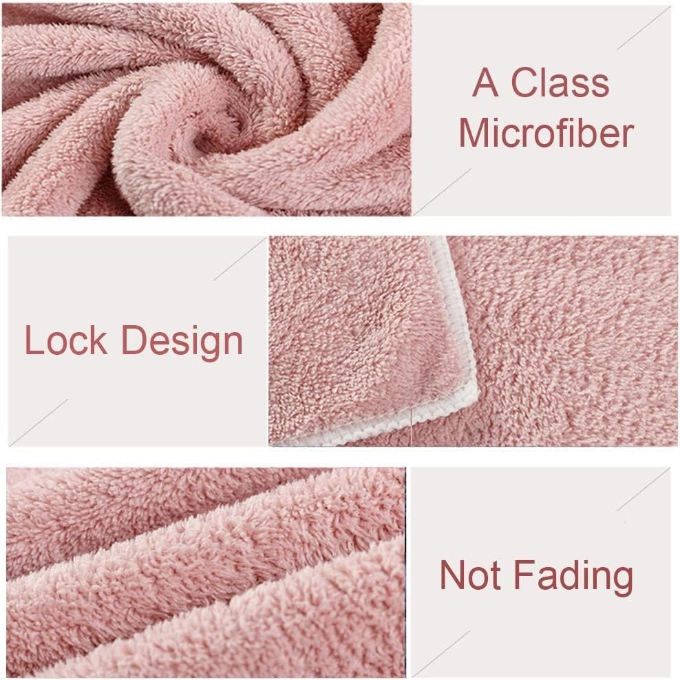 Jseng 3PC Microfiber Hair Towel Caps, Extrame Soft & Ultra Absorbent, Fast Drying Hair Drying Caps Towel Turban Wrap for Wet Hair Women