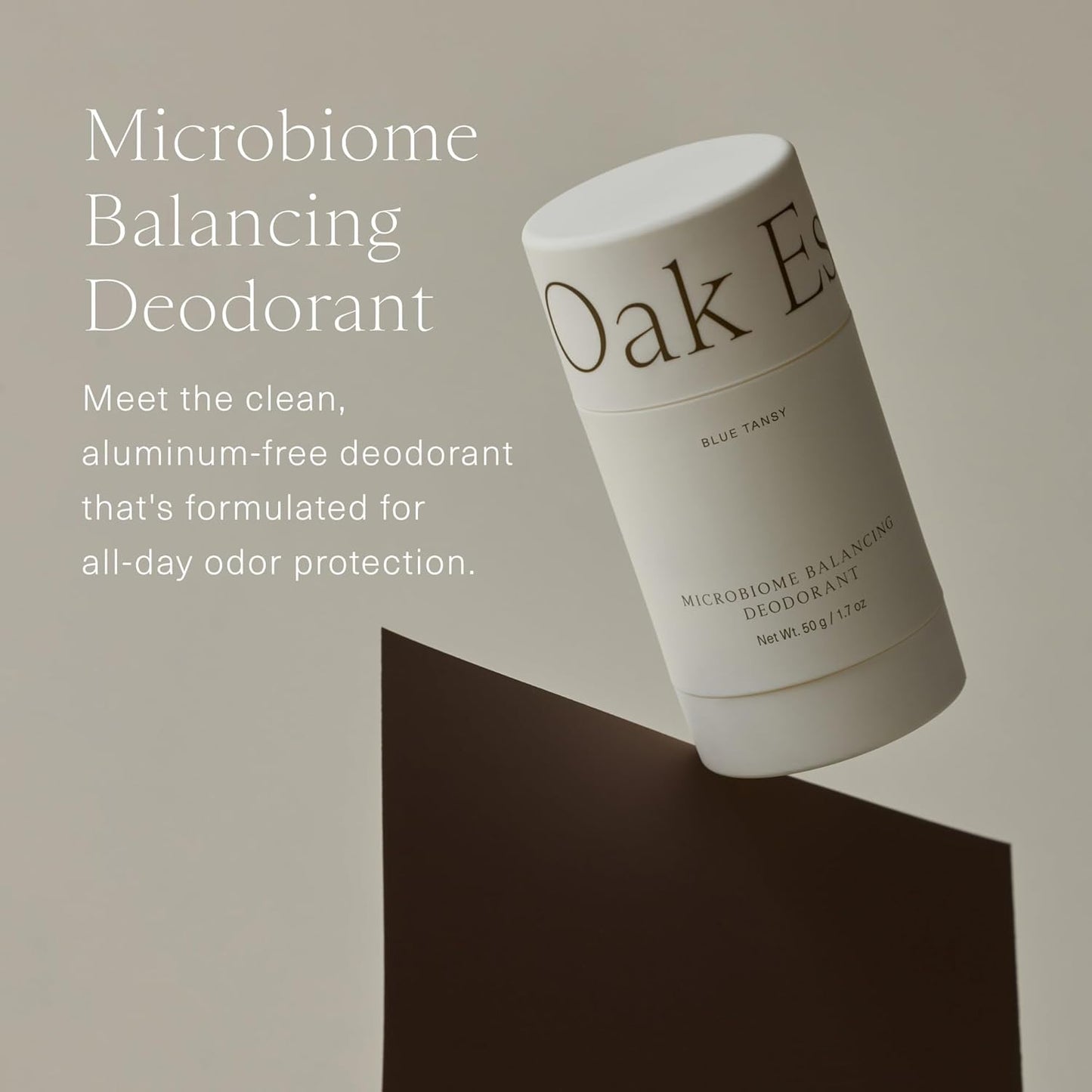 Oak Essentials Microbiome Balancing Deodorant | Aluminum-Free Deodorant with Blue Tansy for All-Day Odor Protection, 1.7 Oz