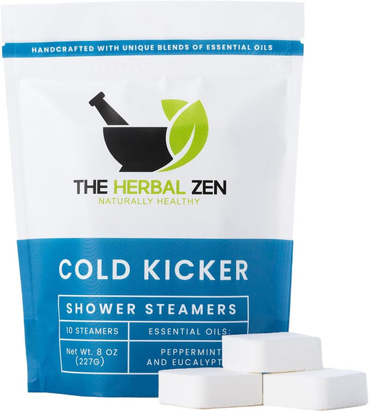 Cold Kicker Shower Steamers Aromatherapy, Eucalyptus Shower Steamer, Shower Bombs Made in The USA, Menthol Shower Steamer, Self Care Gifts, Mothers Day Gift, Shower Steamers for Women and Men