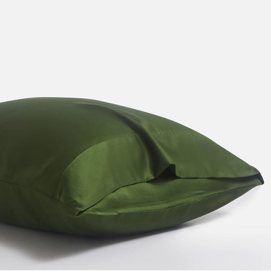 DOZ by SIJO Pillowcase Set, 100% Viscose derived from Organically Grown Bamboo, Buttery Soft, Silky, Breathable, Cooling, Oeko-TEX, High GSM, 2-Pack, Envelope Closure (King, Forest)