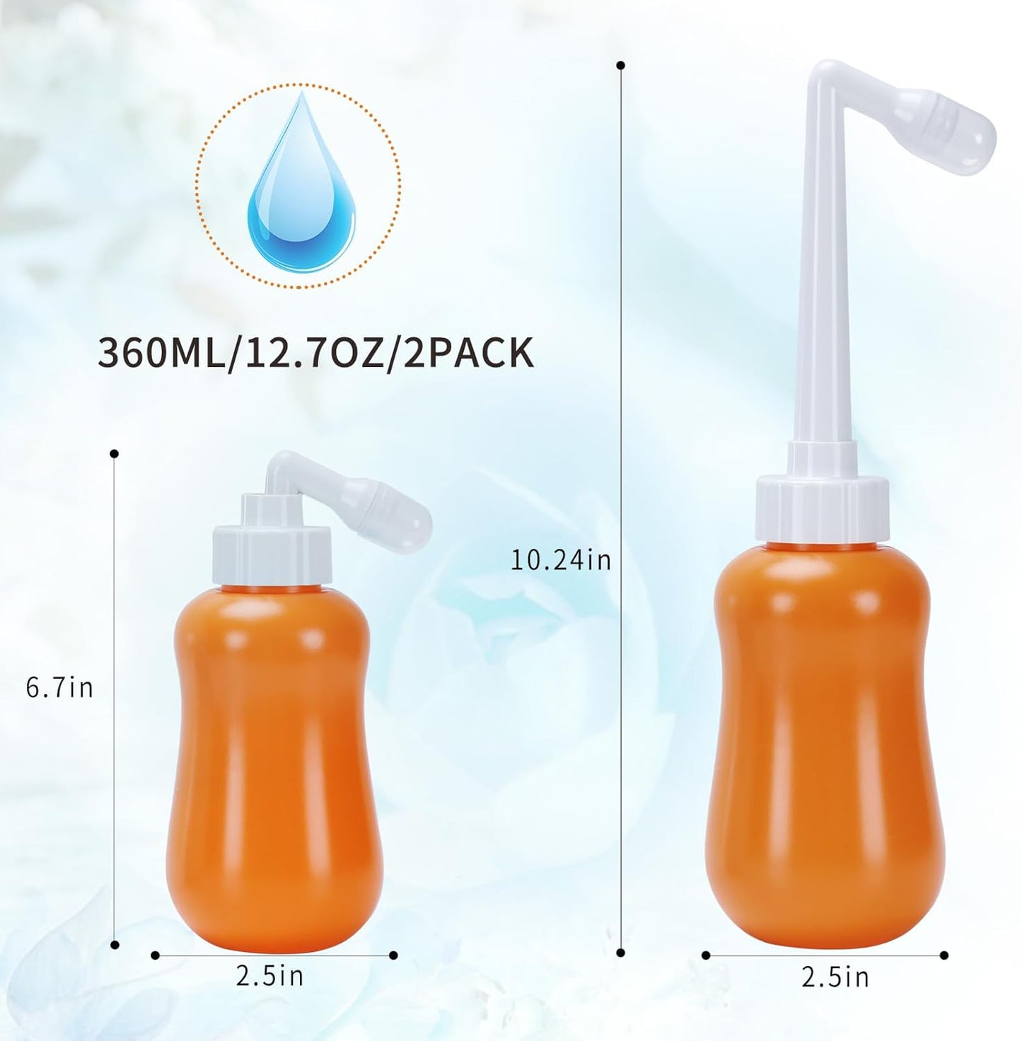 Peri Bottle for Postpartum Care, for Postpartum Essentials, Feminine Care Orange