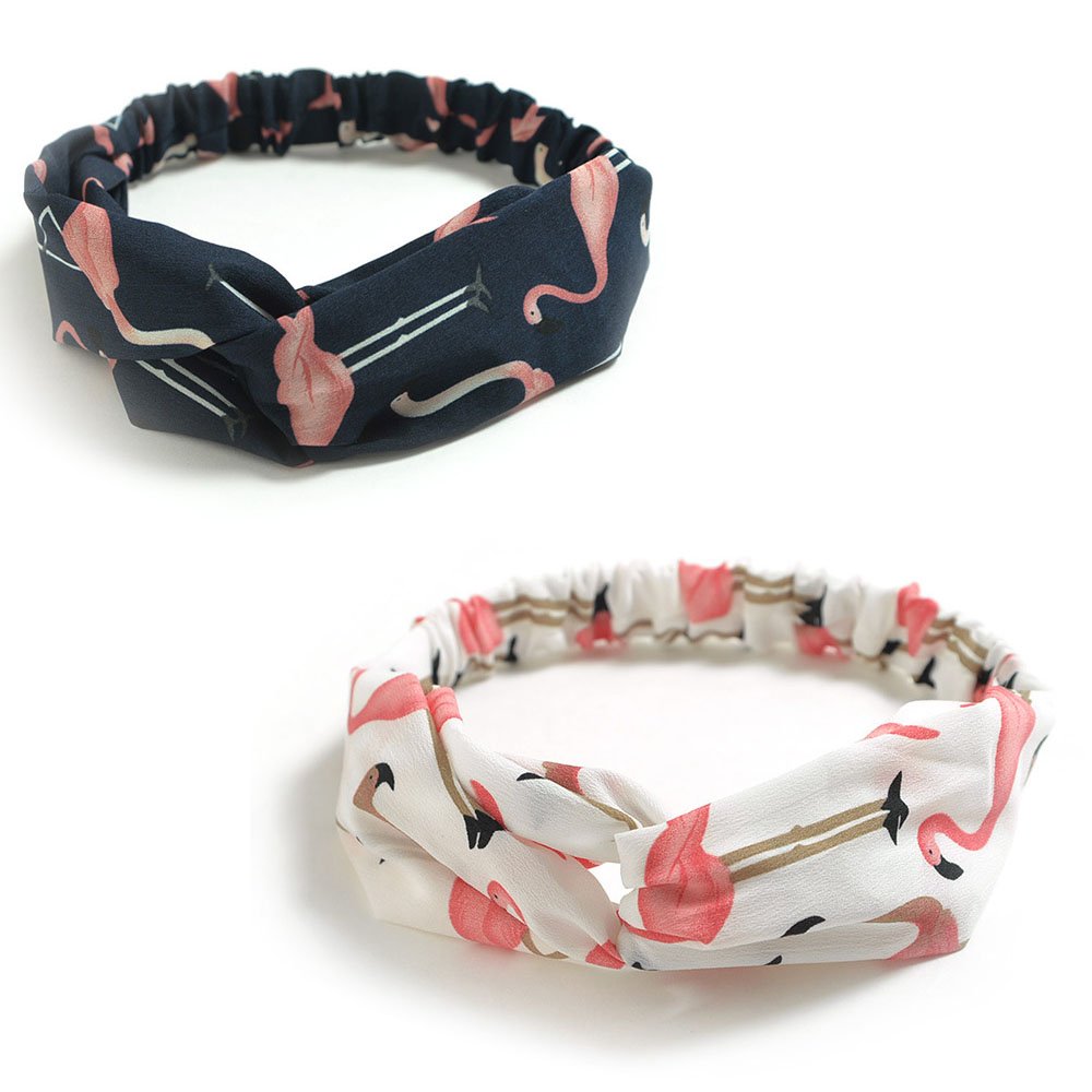 DRESHOW 10 Pack Boho Headbands for Women Girls Criss Cross Elastic Hair Bands Yoga Flower Headwraps Accessories