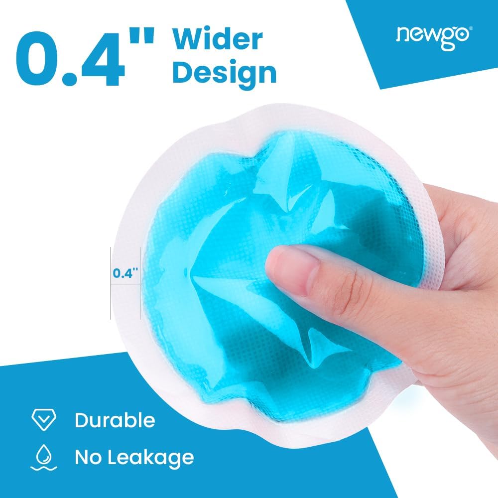 NEWGO Small Ice Packs for Injuries, 6 Pack Round Ice Packs for Face, FSA Eligible, Hot Cold Pack Circular Cold Compress with Cloth Backing & Sleeve for Pain Relief, Toothaches