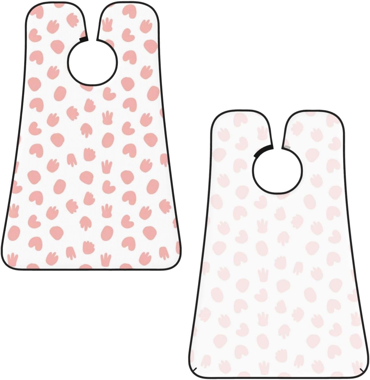 Beard Hair Catcher Bib, Waterproof Non-Stick Grooming Apron for Shaving Trimming, Perfect for Men Dad, Cute Strawberry Pink Cow Print Shave Bib