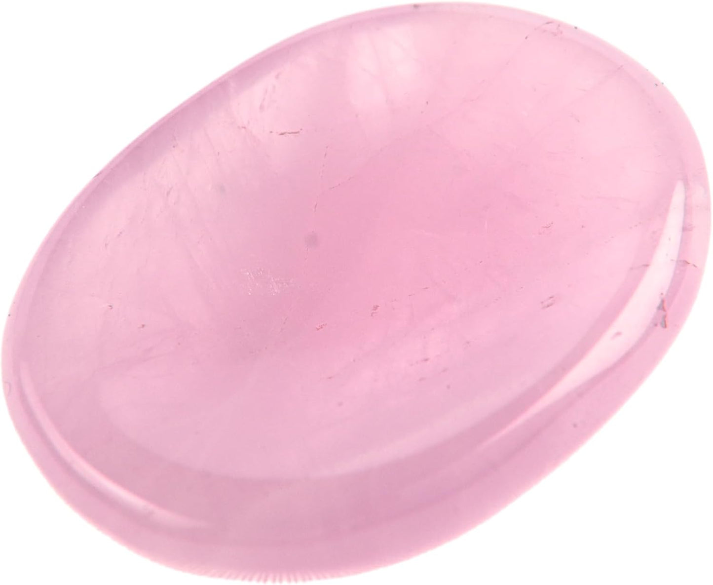 Rose Quartz Worry Stones – Crystal Thumb Worry Stone for Anguish, Stress – Relaxing and Soothing Balance Stones for Meditation, Stress Relief – Healing Stones and Crystals for Men and Women