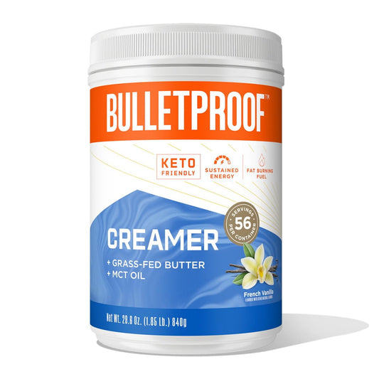 Bulletproof French Vanilla Creamer, 29.6 Ounces, Keto Coffee Creamer with MCT Oil and Grass-Fed Butter, Value Offering, Packaging May Vary…